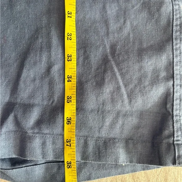 Eddie Bauer Blue Short Sleeve Hemp Linen Blend Romper Jumpsuit - Picture 8 of 9